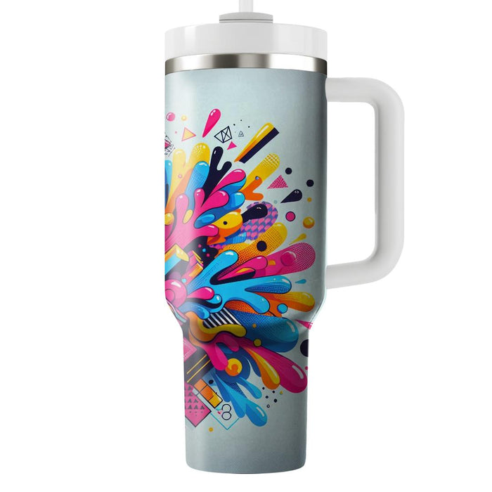 Vibrant Retro Splash  Tumblers For Gifts