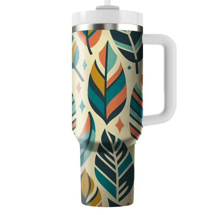 Geometric Feather Pattern  Insulated Tumblers