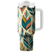 Geometric Feather Pattern  Insulated Tumblers