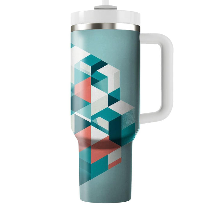 Geometric Prism Pattern  Travel Tumblers