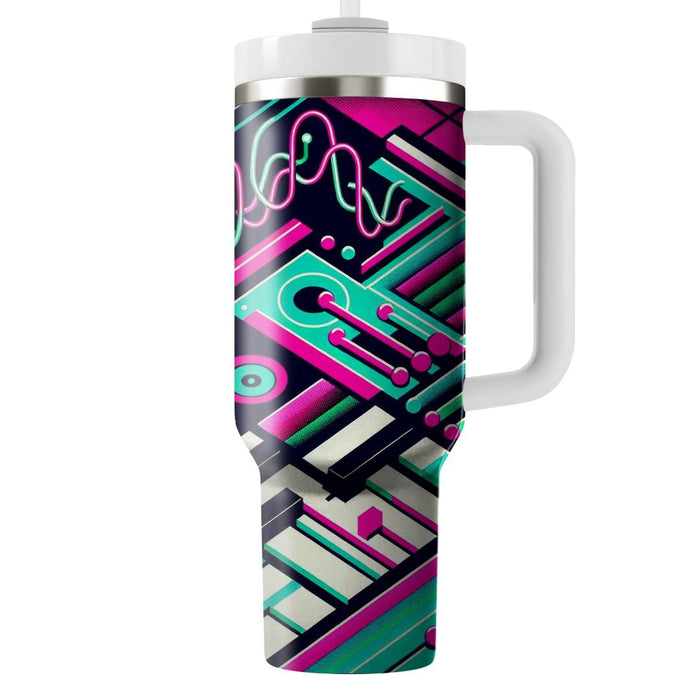 Synth Pop Pattern  Unique Tumblers