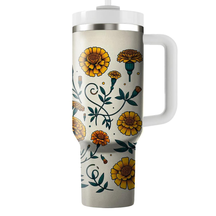 Marigold Magic Garden  Unique Tumblers