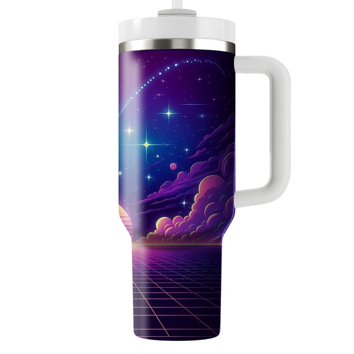 Synthwave Night Sky  Insulated Tumblers