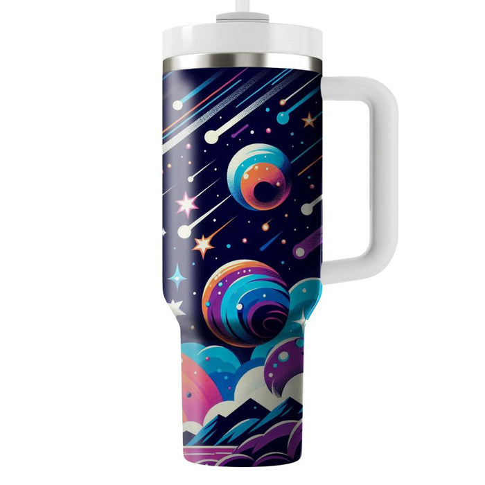 Galactic Retro Adventure  Personalized Tumblers