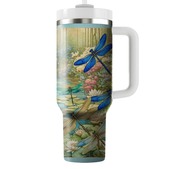 Artistic Dragonfly Dance  Travel Tumblers