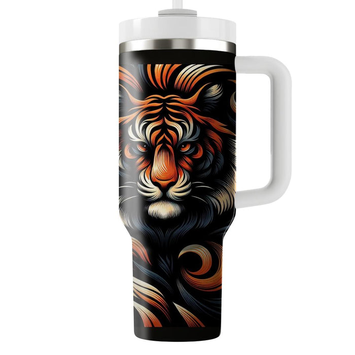 Artistic Tiger Stripes  Travel Tumblers