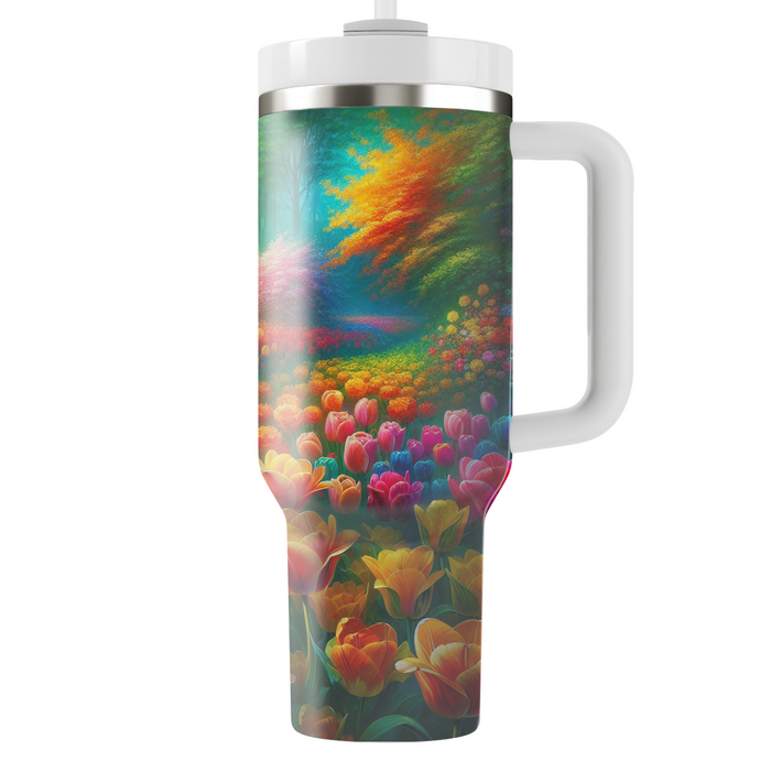 Vibrant Tulip Fields  Custom Tumblers