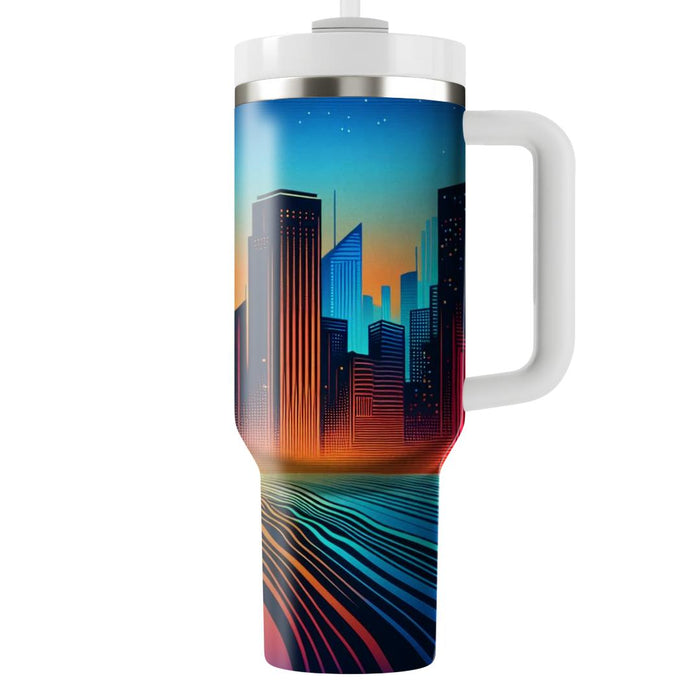 Synth City Lights  Insulated Tumblers