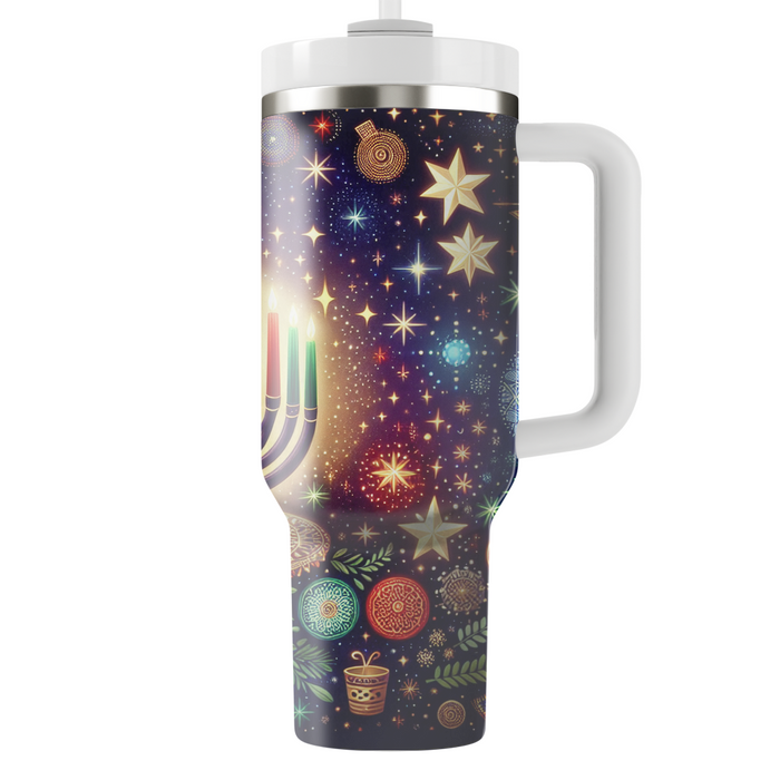 Starlit Kwanzaa Gathering Tumblers With Lids