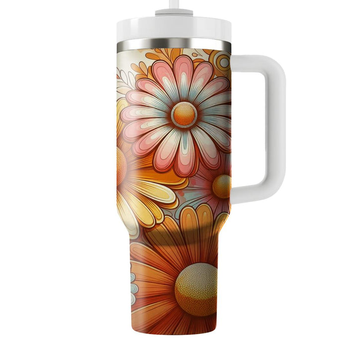 Vintage Flower Power  Tumbler Cups