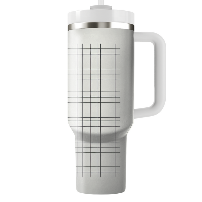 Minimalist Grid Lines Custom Tumblers