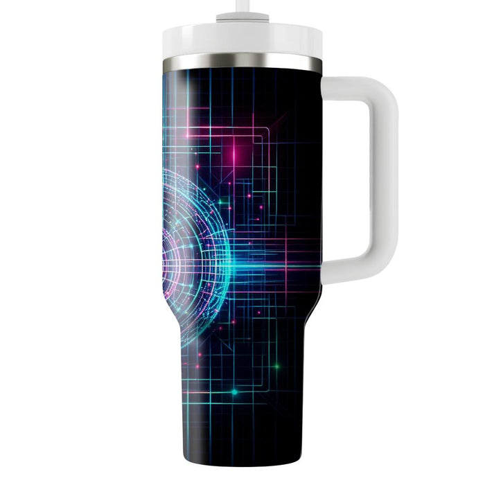 Retro Laser Grid  Personalized Tumblers