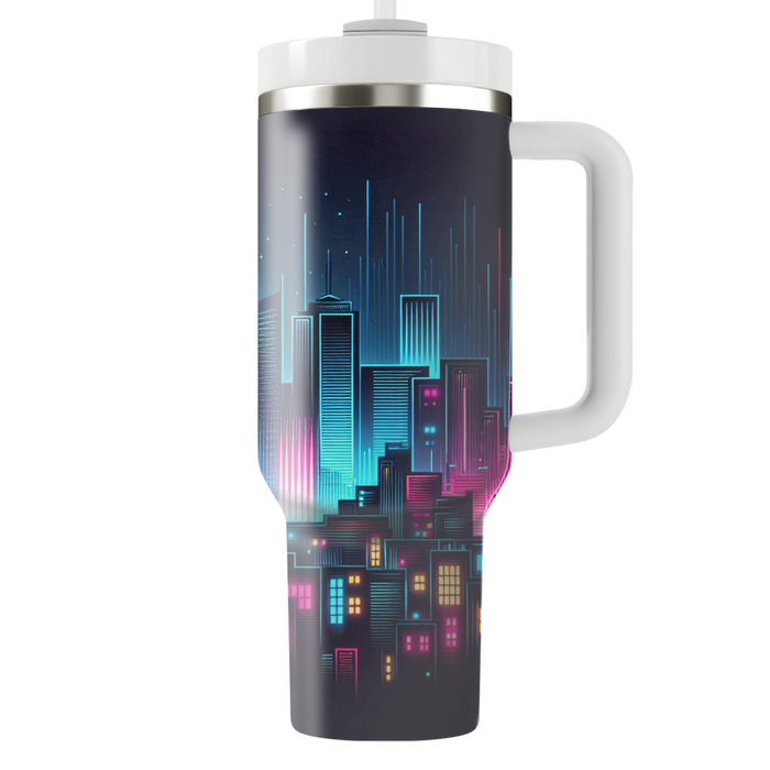 Neon Cityscape  Tumbler Cups