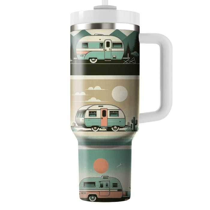 Vintage Caravan  Tumbler Cups