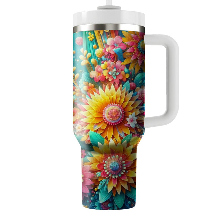 Retro Floral Fiesta  Travel Tumblers