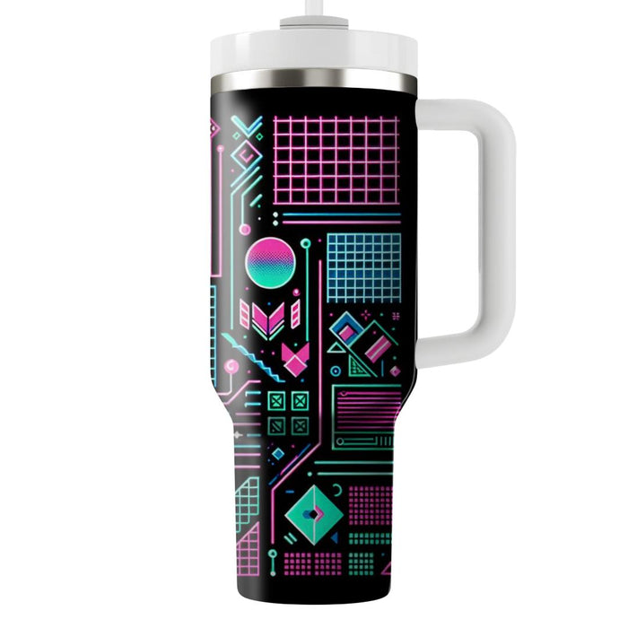 Tech Neon Dreams  Personalized Tumblers