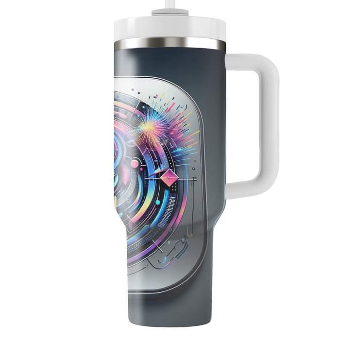 Time Traveler's Festivity - A Futuristic New Year  Travel Tumblers