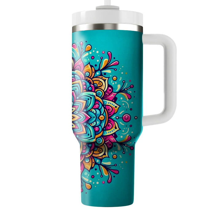 Bright Colorful Mandala  Decorative Tumblers