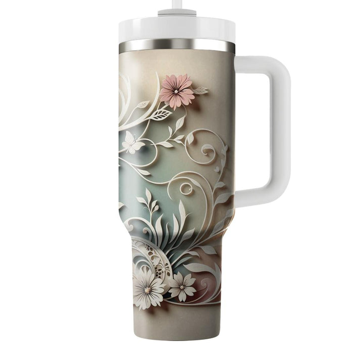 Floral Deer Delight  Tumbler Cups