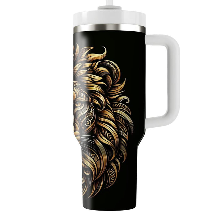 Artistic Lion Roar  Travel Tumblers