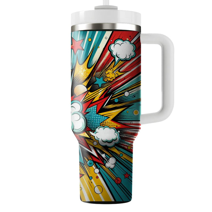 Vintage Comic Burst  Tumbler Cups