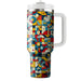 Vibrant Mosaic Pattern  Personalized Tumblers