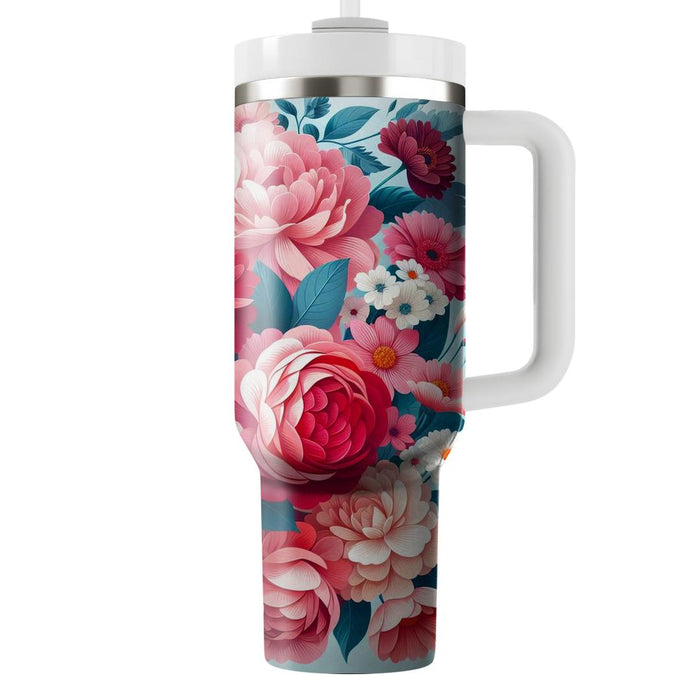 Floral Bliss Cascade  Personalized Tumblers