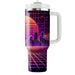 Synthwave Grid  Personalized Tumblers