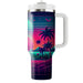 Tropical Synthwave  Tumblers With Lids