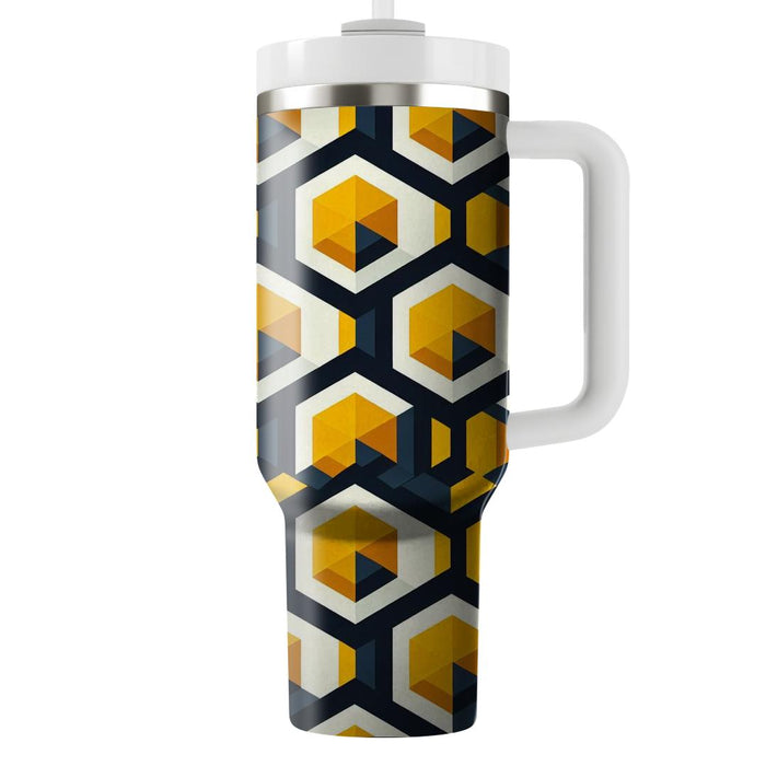 Geometric Honeycomb Pattern  Personalized Tumblers