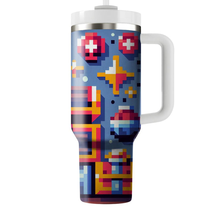 Vibrant Pixel Adventure  Tumbler Cups