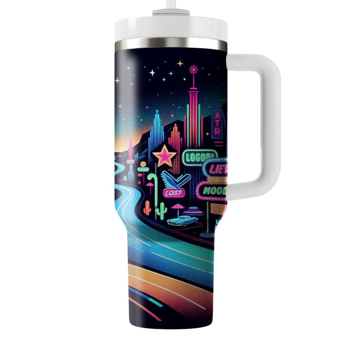 Retro Neon Road Trip  Custom Tumblers