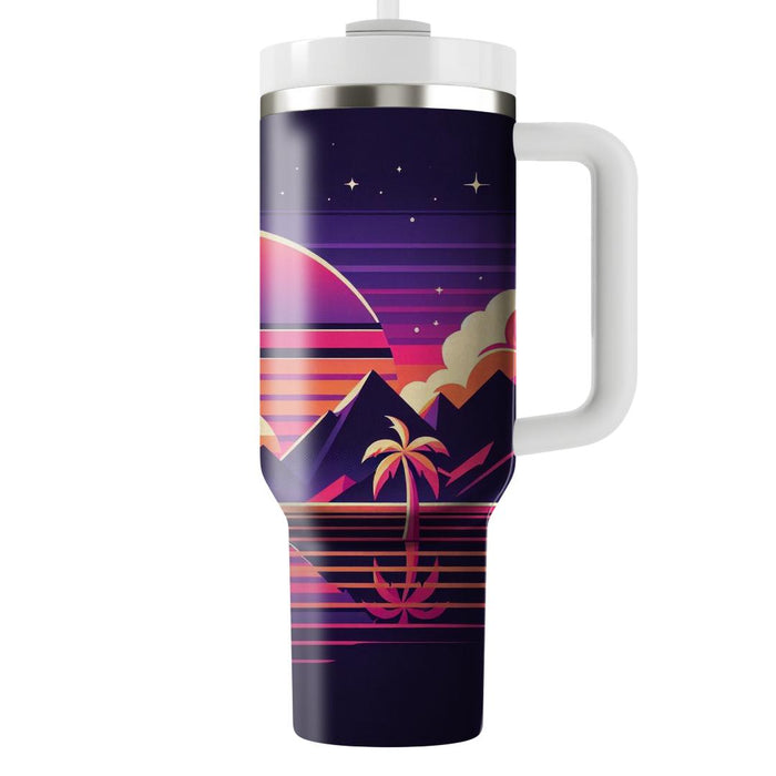 Synthwave Sunset Serenity  Tumbler Cups