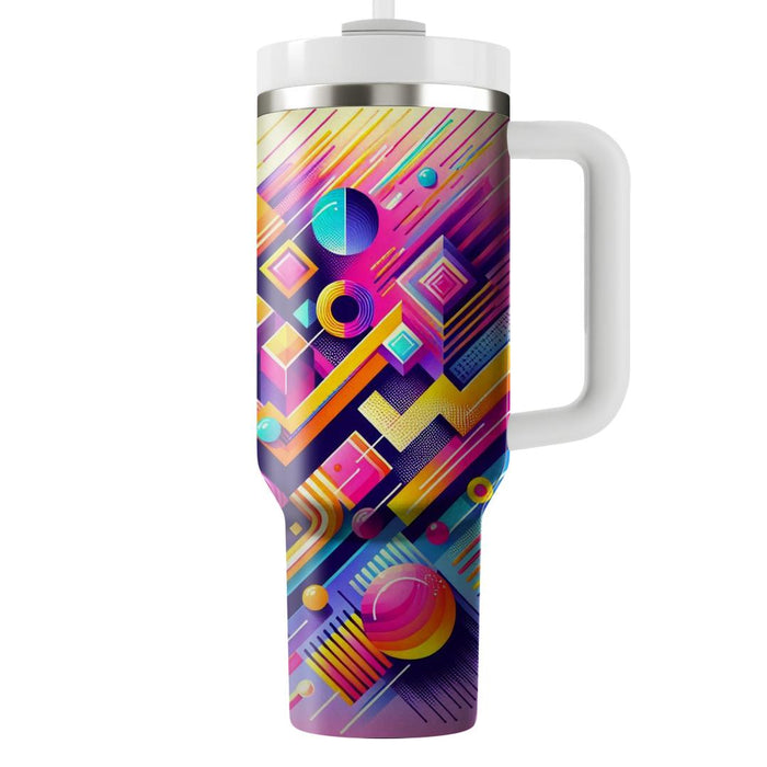 Bubbly 80s Shapes  Personalized Tumblers