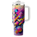 Bubbly 80s Shapes  Personalized Tumblers