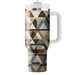 Triangular Earth Tone Symphony  Insulated Tumblers