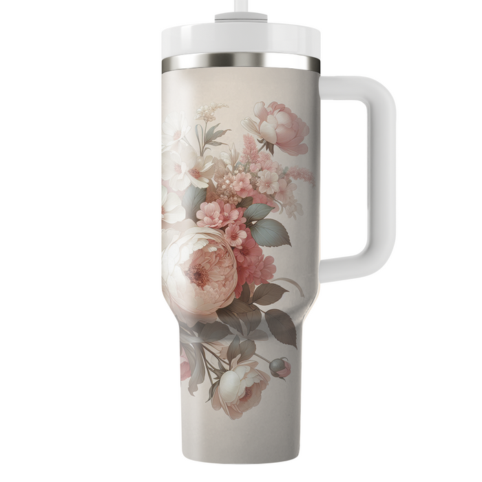 Floral Cascade Elegance  Travel Tumblers