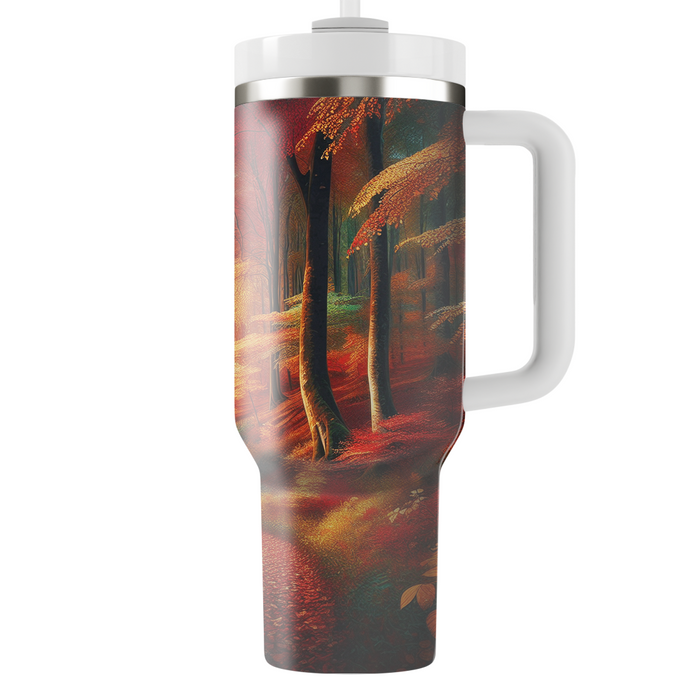 Autumn Forest Trail  Travel Tumblers