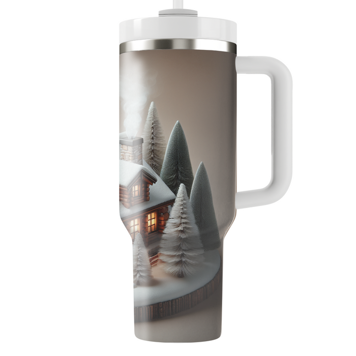 Winter Cozy Cabin  Personalized Tumblers