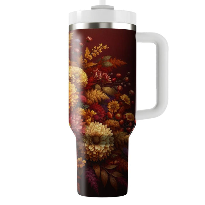 Autumn Blossom Elegance  Unique Tumblers