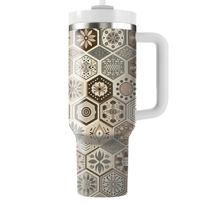 Hexagonal Nature Embrace  Tumbler Cups