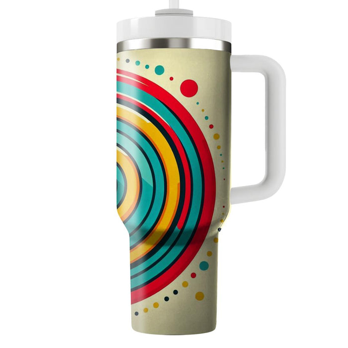 Retro Groove Circles  Custom Tumblers