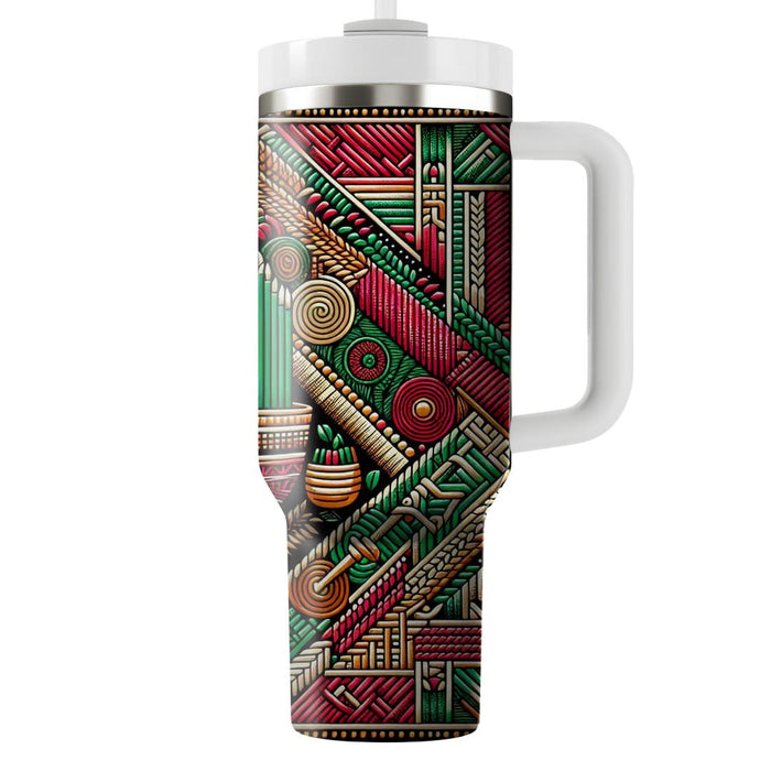 Woven Traditions - A Kwanzaa  Tumblers With Lids