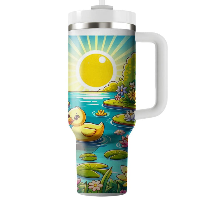 Whimsical Duck Pond  Decorative Tumblers