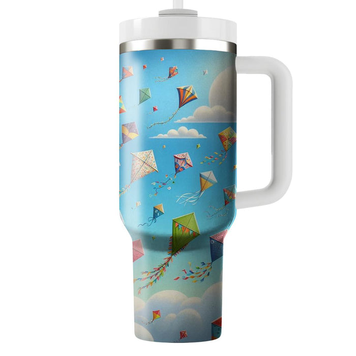 Whimsical Rainbow Kites  Travel Tumblers