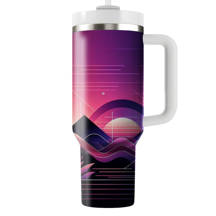 Bright Synthwave  Unique Tumblers