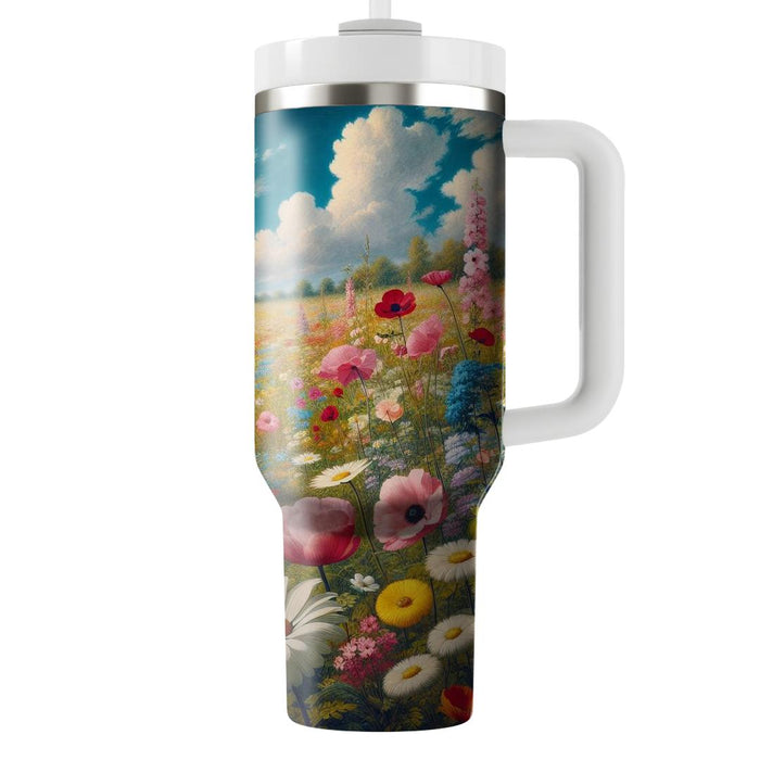 Springtime Meadow Blossoms Tumblers With Lids