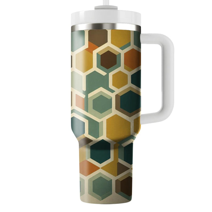 Retro Hexagonal Tile  Personalized Tumblers