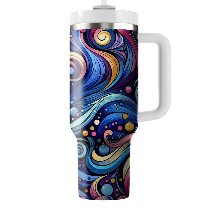 Artistic Swirl And Dot  Custom Tumblers