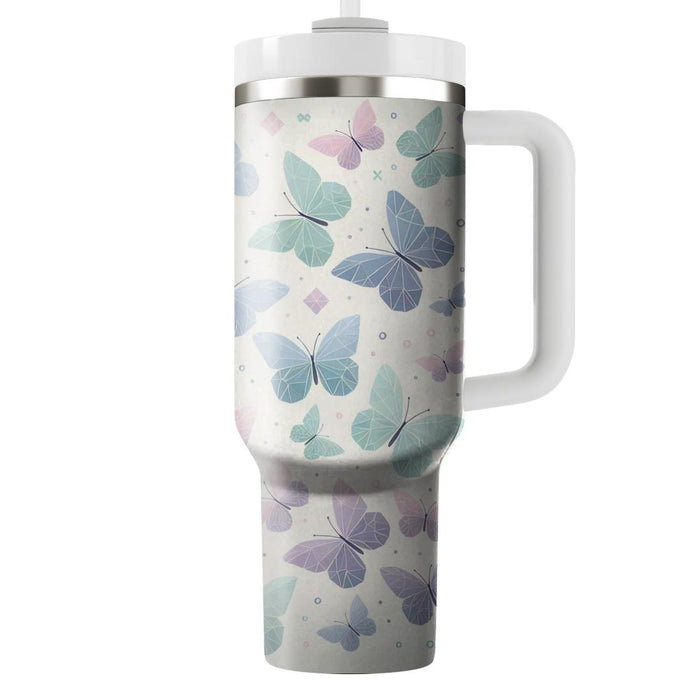 Geometric Butterfly Pattern  Travel Tumblers